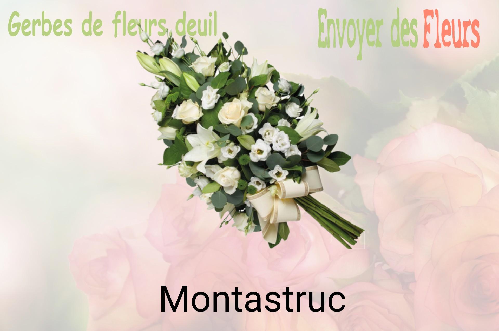 Gerbe de fleurs de deuil livrée à Montastruc